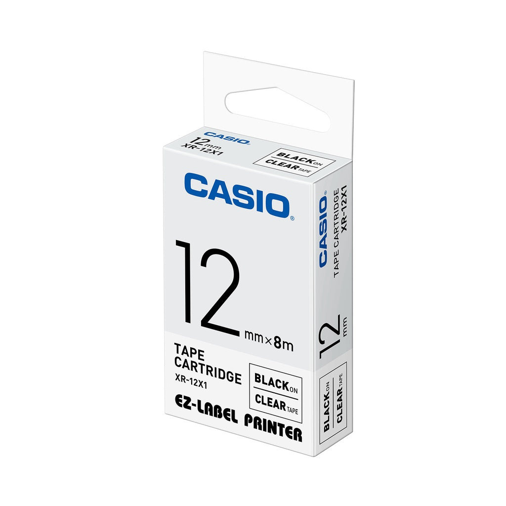 Casio CASIO / XR-12X1 / Transparent black label ribbon