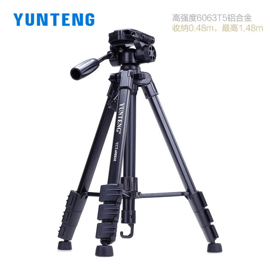 Yunteng 690 portable tripod suitable for Canon, Nikon, Sony, SLR, mirrorless camera, mobile phone tripod