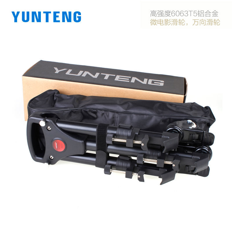 Yunteng 900 professional DV camera tripod caster stand tripod pulley stand movable micro film