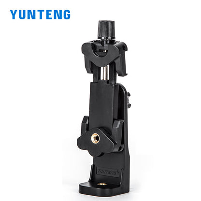 Yunteng horizontal and vertical rotating camera large mobile phone clip tripod pan-tilt adapter selfie stick live broadcast bracket fixed clip