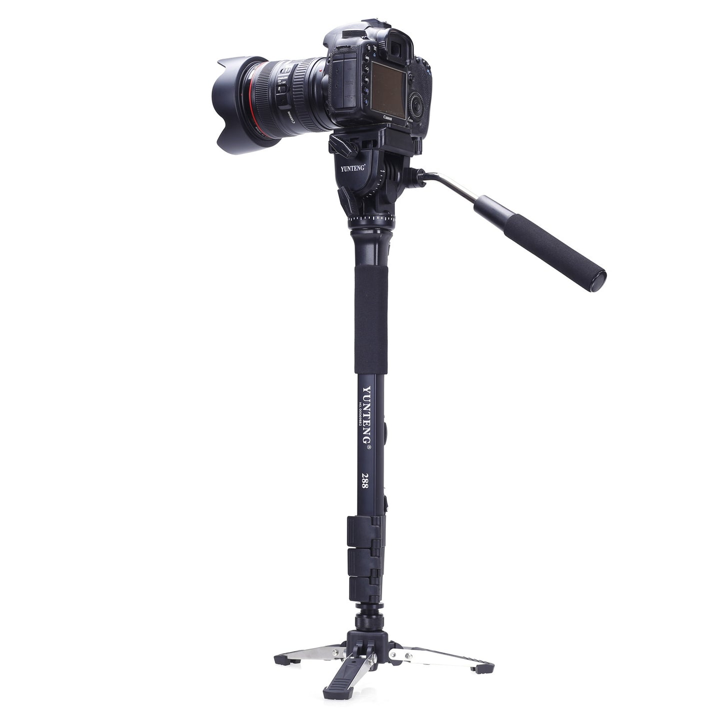 Yunteng 288 SLR camera monopod camera stand hydraulic pan/tilt photography single frame support foot camera stand