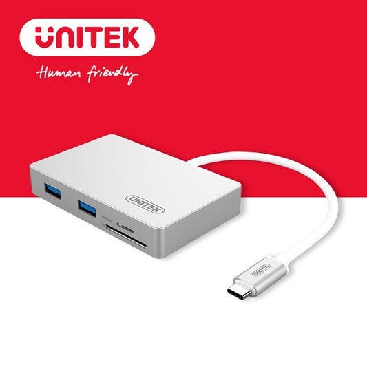 UNITEK USB3.1Type-c to USB3.0HUB+ card reader (Y-9319) new version