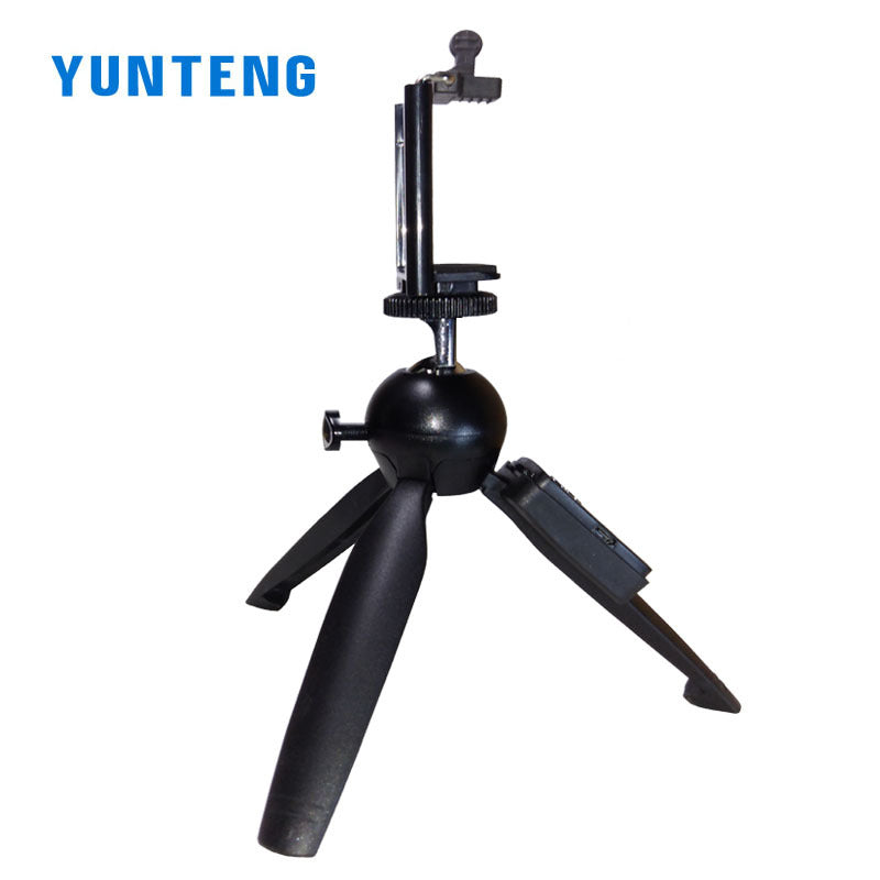 Yunteng 208 mini tripod Bluetooth remote control photo desktop mobile phone stand live broadcast selfie corner stand