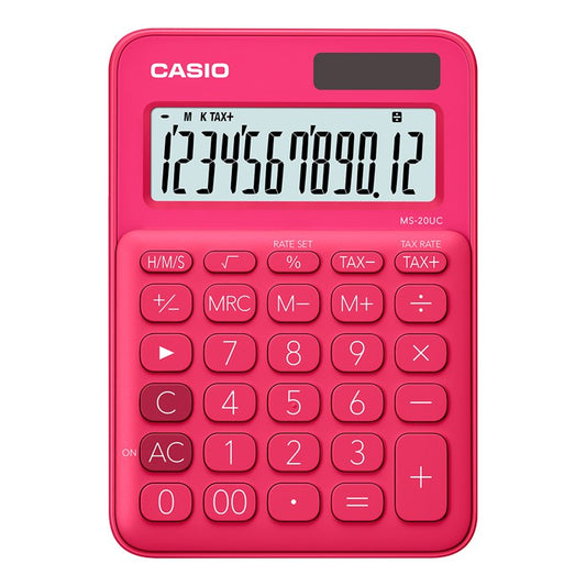 Casio MS-20UC red Fanta 12-bit color series office calculator