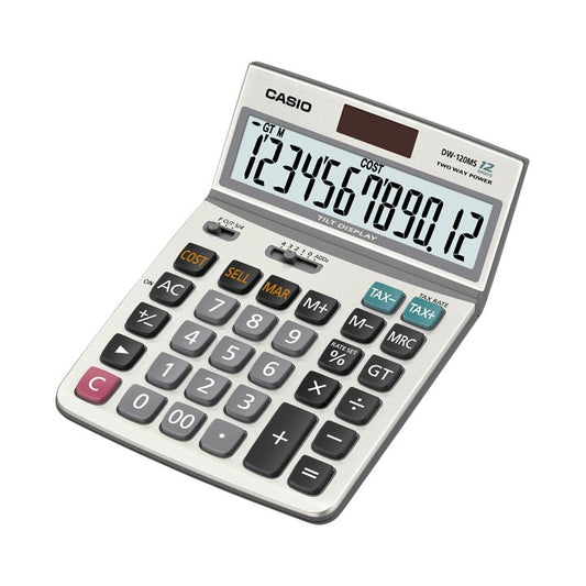 Casio DW-120MS 12-digit flexible screen office calculator