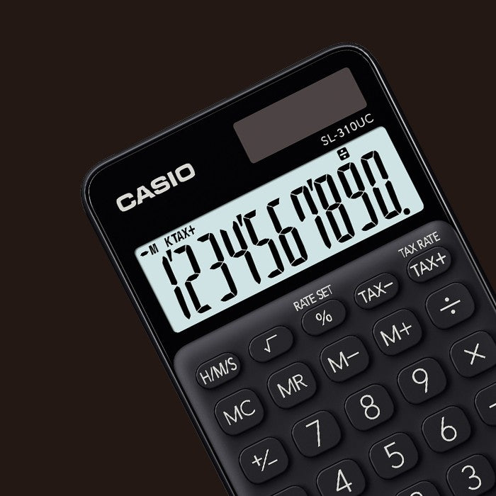 Casio SL-310UC black 10-digit color series travel calculator