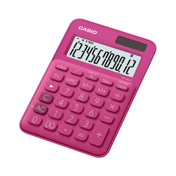 Casio MS-20UC red Fanta 12-bit color series office calculator