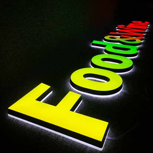 3D Acrylic Letters Laser Cutting Wall Mounted Business Sign Customization