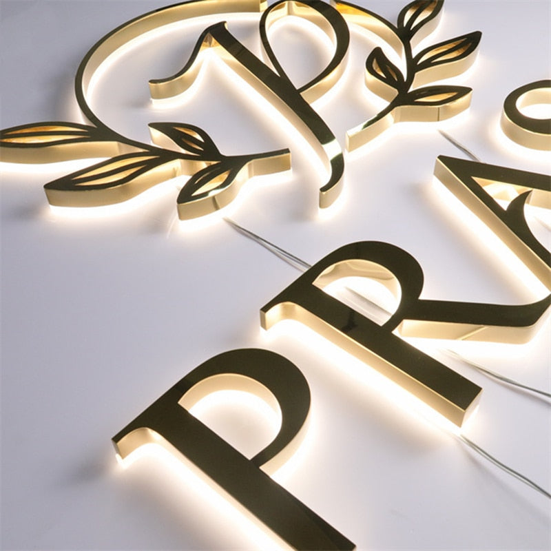 Outdoor 3D LED sign store name customization