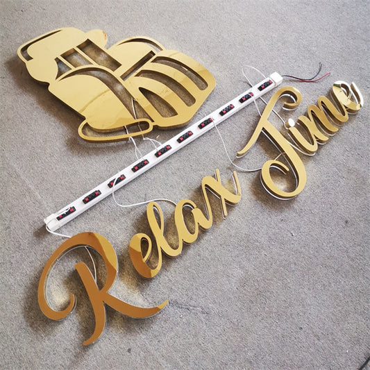 Outdoor 3D LED sign store name customization