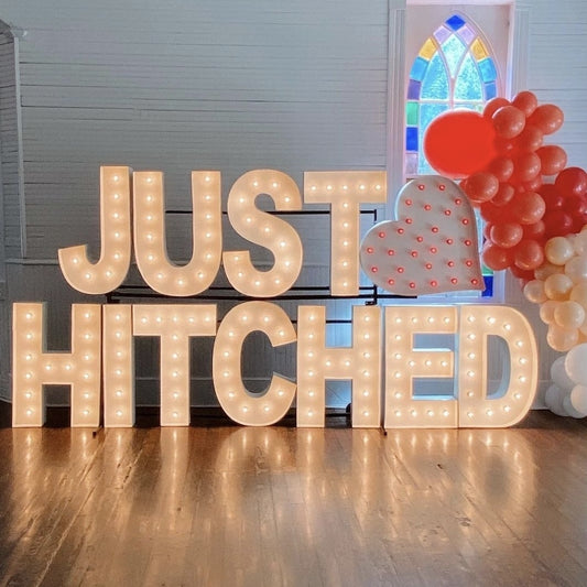 White light bulb word 3D LED letter light logo