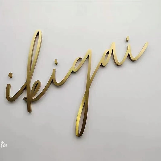 Customized metal sticker letter advertising LOGO decorative wall sticker