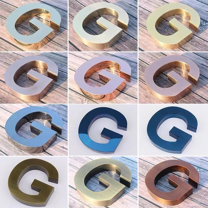 Customized metal billboard outdoor decorative wall 3D letter logo