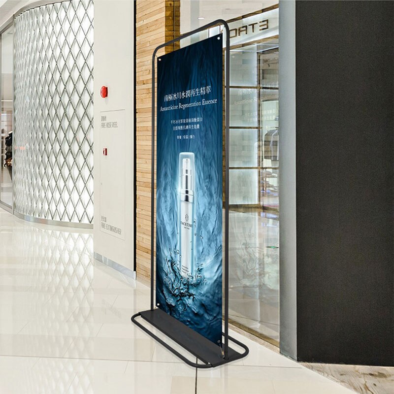 Indoor and outdoor advertising rack poster rack door display rack 80x180 60x160 iron easy-pull rack
