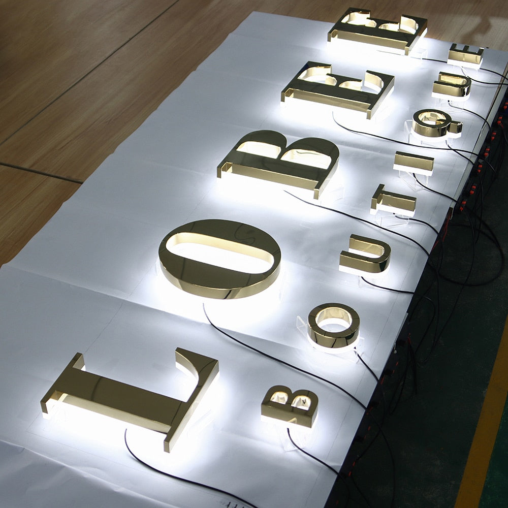 LED 發光牆標誌  3D 標誌定制 LED 標誌板