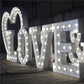 Marquee letters and LED numbers Marquee letters