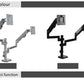 桌面安裝穩定可調支架雙顯示器臂