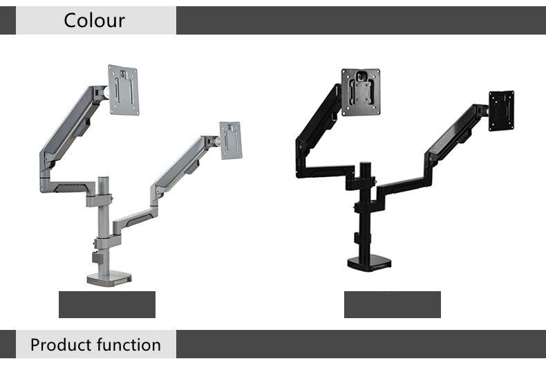 Computer screen with C-clip 100*100 LED dual monitor arm mounting desktop stand suitable for 10"-32"