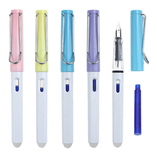 Customized independent refill steel nib plastic erasable liquid ink gel pen with logo