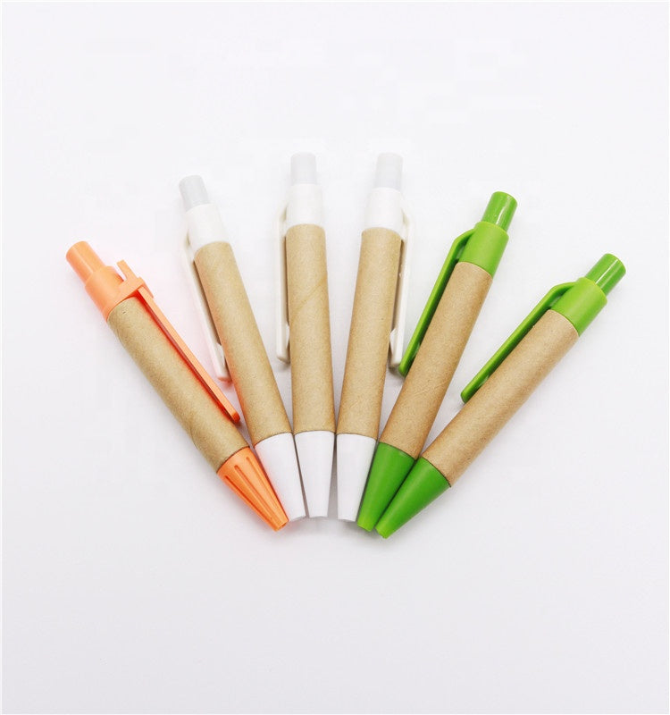 Eco Friendly environmentally friendly recycled mini click paper tube ballpoint pen