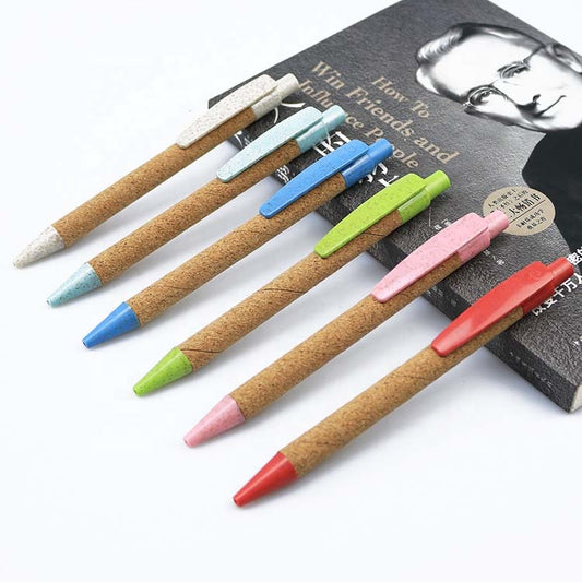 ECO Friendly LOGO customized cork ballpoint pen