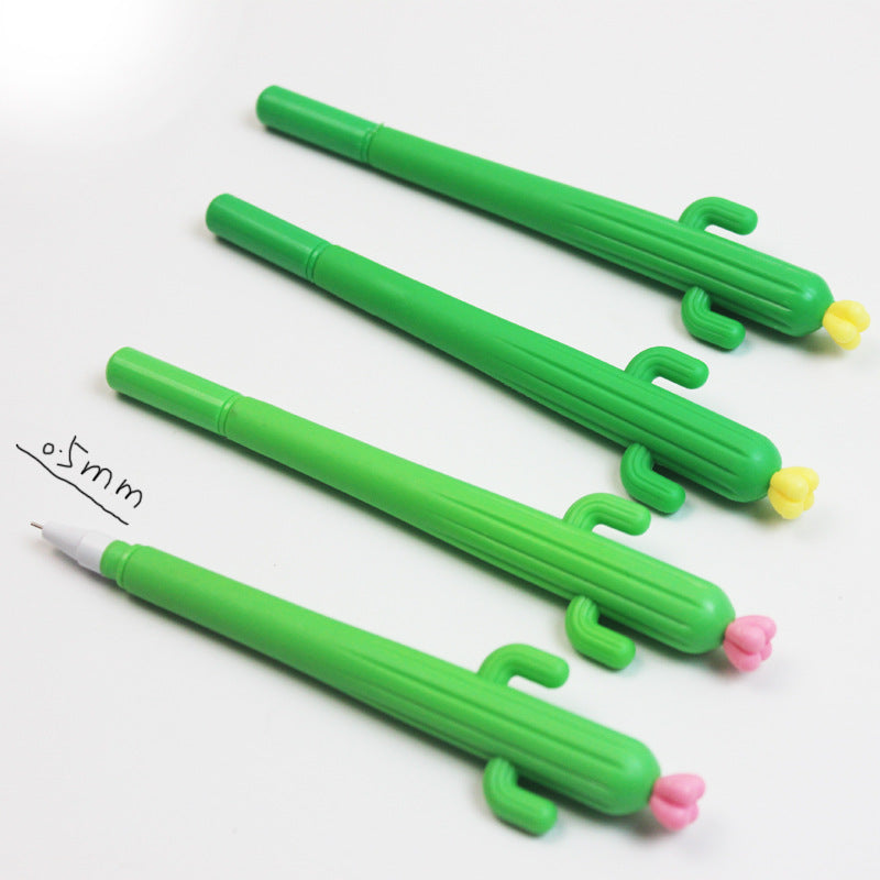 Soft gel pen cartoon fruit and vegetable creative gel cactus pen student writing pen