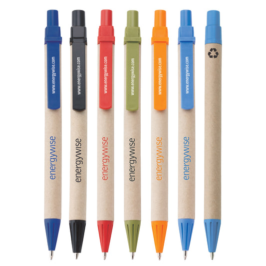 Customized LOGO environmentally friendly biodegradable recycled ballpoint pen kraft paper ballpoint pen