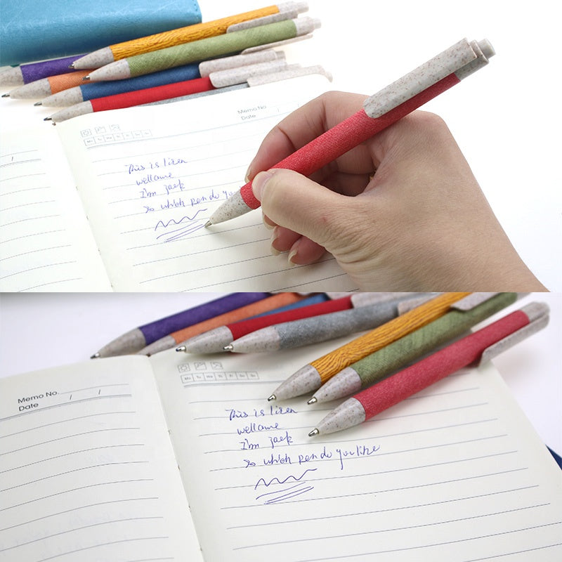 Eco-Friendly Colorful Textured Ballpoint Pens Biodegradable