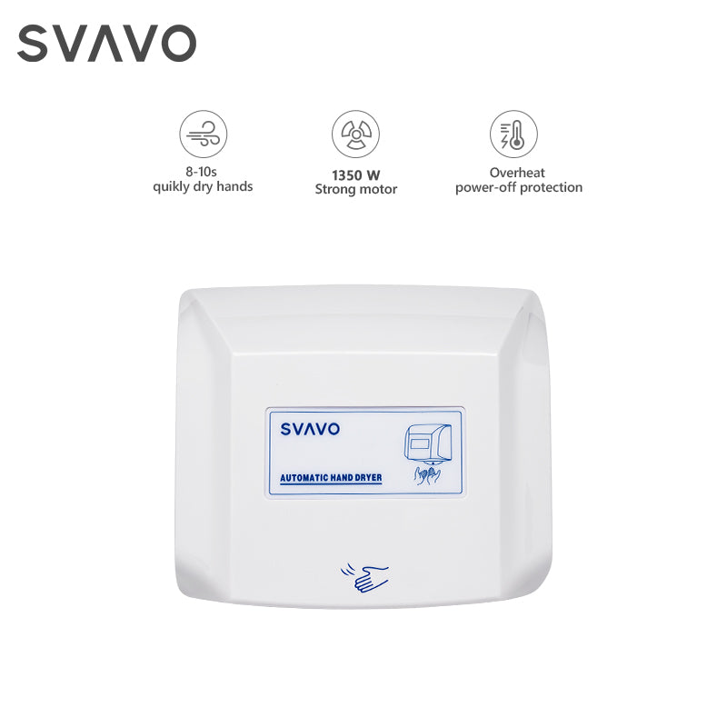 V-184 Wall-mounted Heating and Cooling 1350W Infrared Sensor Automatic Hand Dryer