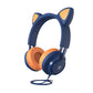 Cute Cat Ears Children's Microphone Line Control Headphones Online Class Headphones EP08