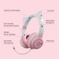 Wireless Bluetooth BT029C Luminous Cat Ear Gaming Esports Anchor Headphones