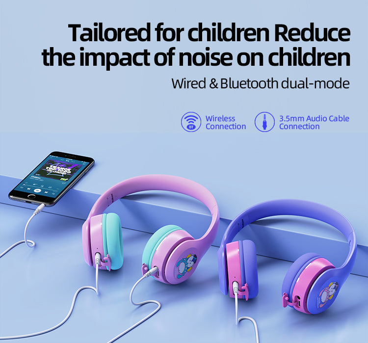 Cartoon Wireless Children's Learning Headphones