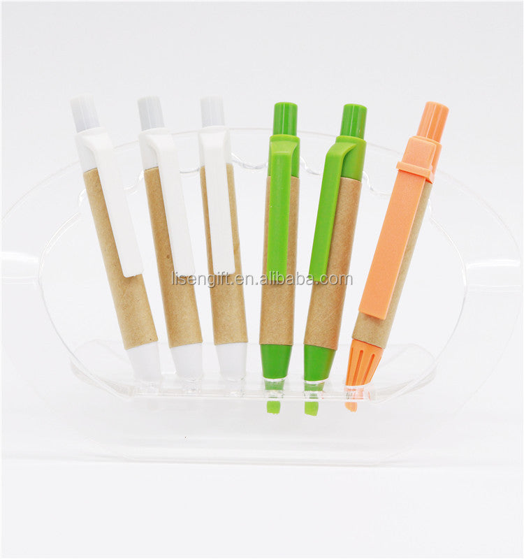 Eco Friendly environmentally friendly recycled mini click paper tube ballpoint pen