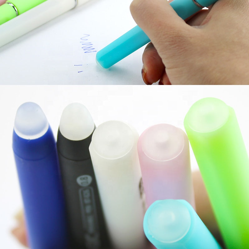 Promotional plastic erasable gel pen with LOGO pen cap erasable pen eraser pen