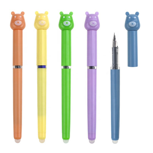 Customized promotion cute kawaii cartoon erasable gel pen with logo