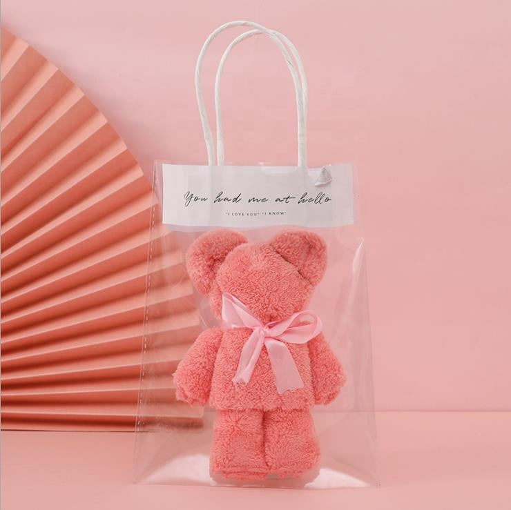 Microfiber bear towel absorbent coral velvet towel