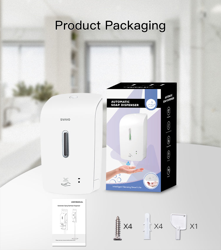 PL-151057 Wall-mounted touch-free automatic battery powered manual soap dispenser