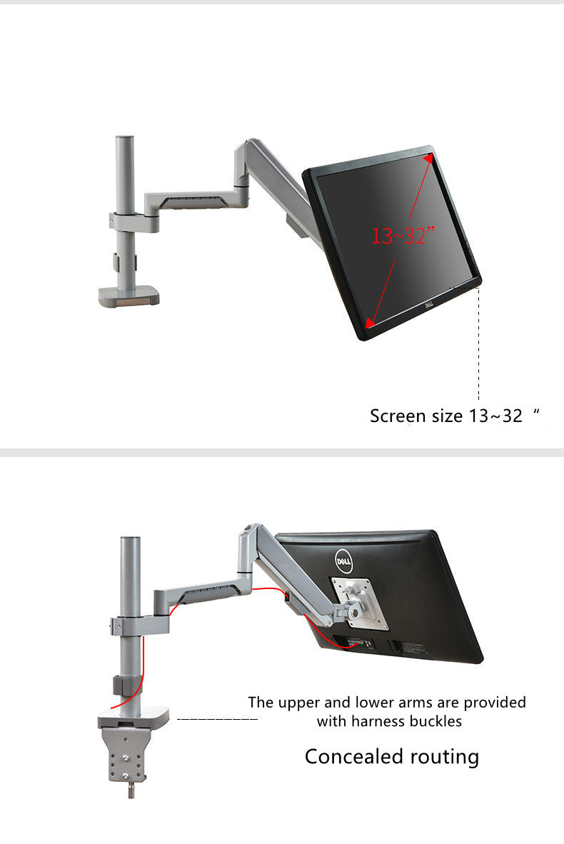 桌面升降器支架 桌面顯示器安裝 適用於 VESA   75*75 至 100*100 顯示器