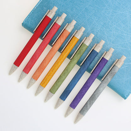 Eco-Friendly Colorful Textured Ballpoint Pens Biodegradable