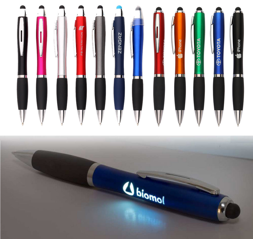 3 in 1 customized LOGO light-up stylus