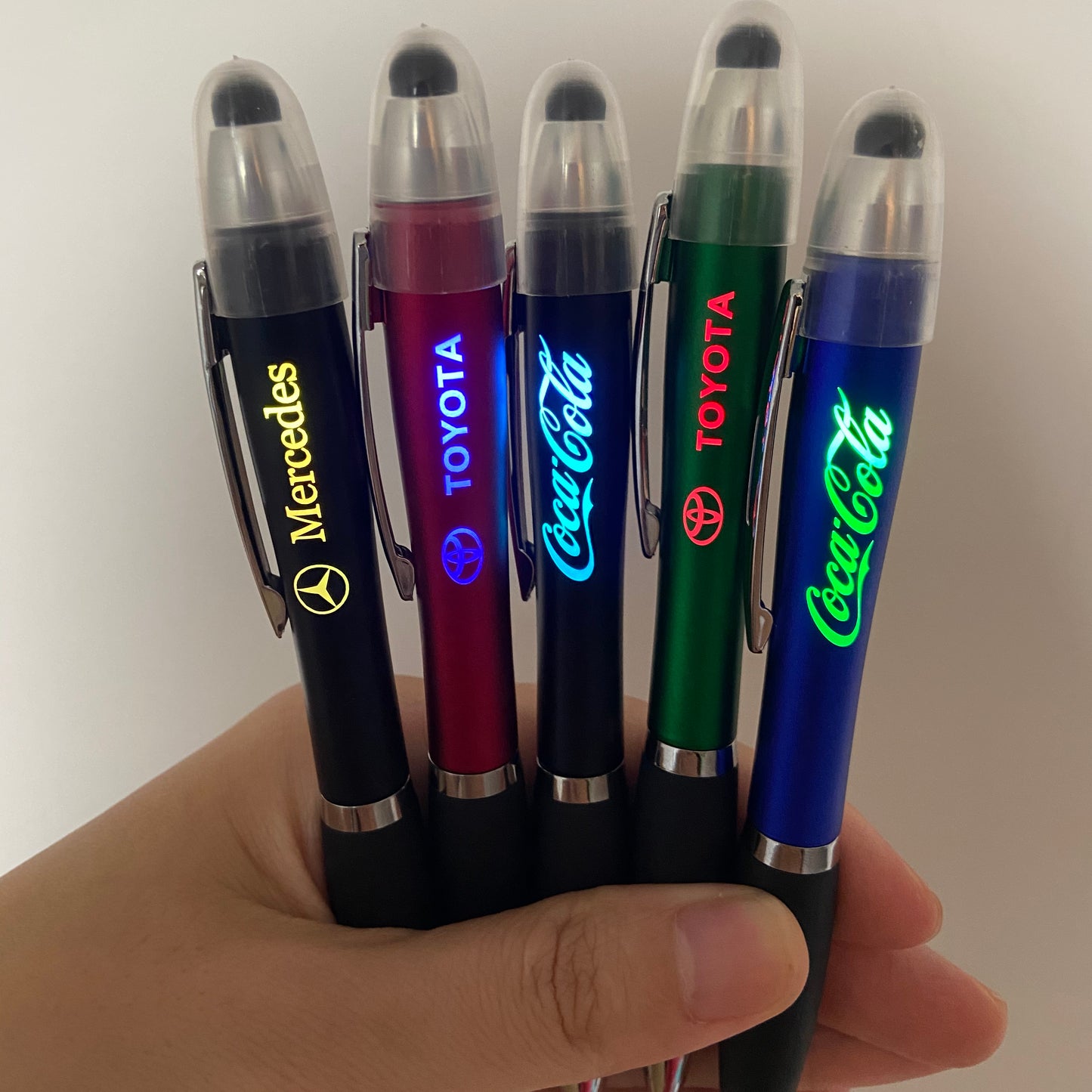 3 in 1 customized LOGO light-up stylus