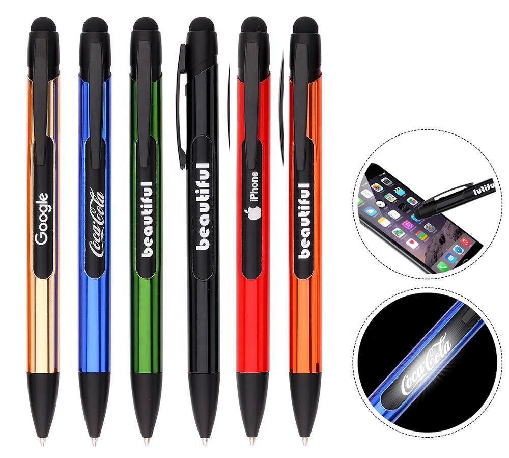 3 in 1 customized LOGO light-up stylus