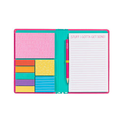 Colorful sticker notepad notebook with pen and sticky notes