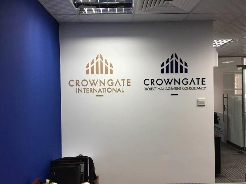 3D Acrylic Logo Sign Indoor 3D Company Logo Office Wall Sign Customization