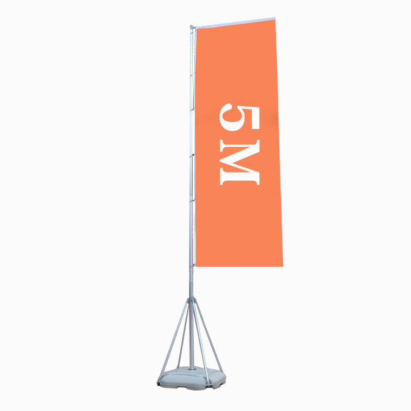 Outdoor water-filled base telescopic aluminum alloy flagpole 3m/5m