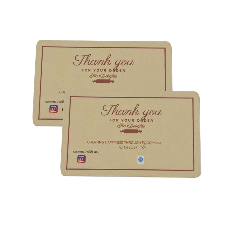 Custom Design Printed CR80 PVC Personalized Thank You Card Gift Card