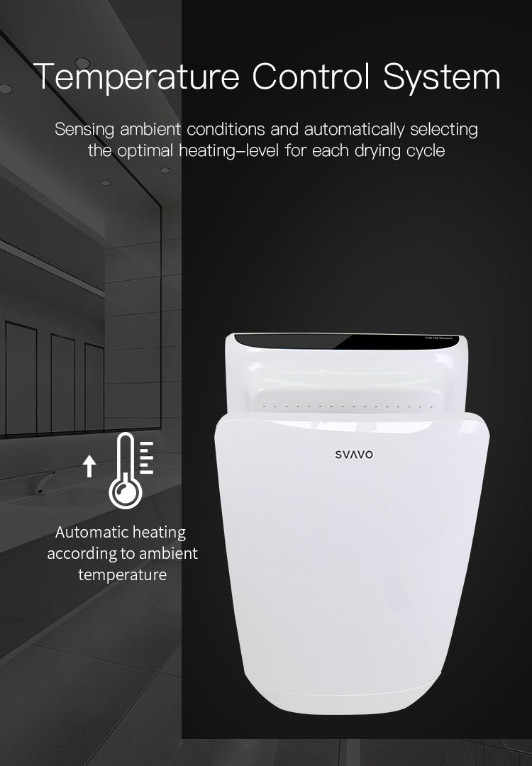 PL-151076 Portable bathroom commercial wall-mounted electric high-speed 1600W ultra-powerful automatic infrared sensor jet hand dryer