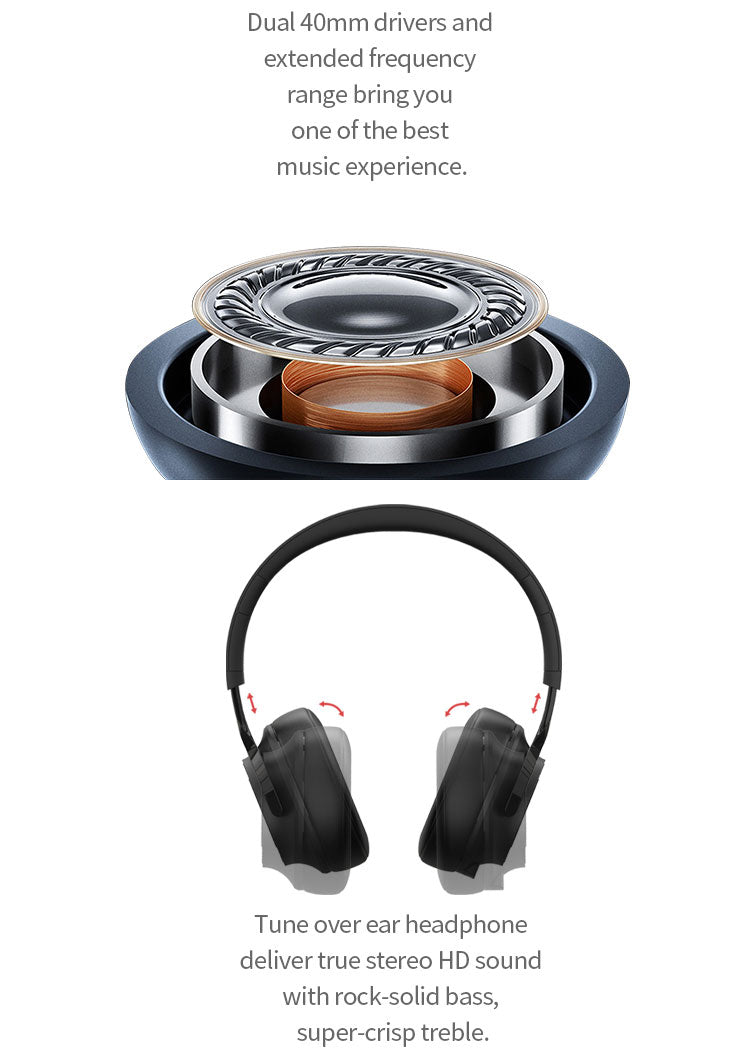專業 DJ Studio 可折疊無線黑色耳機