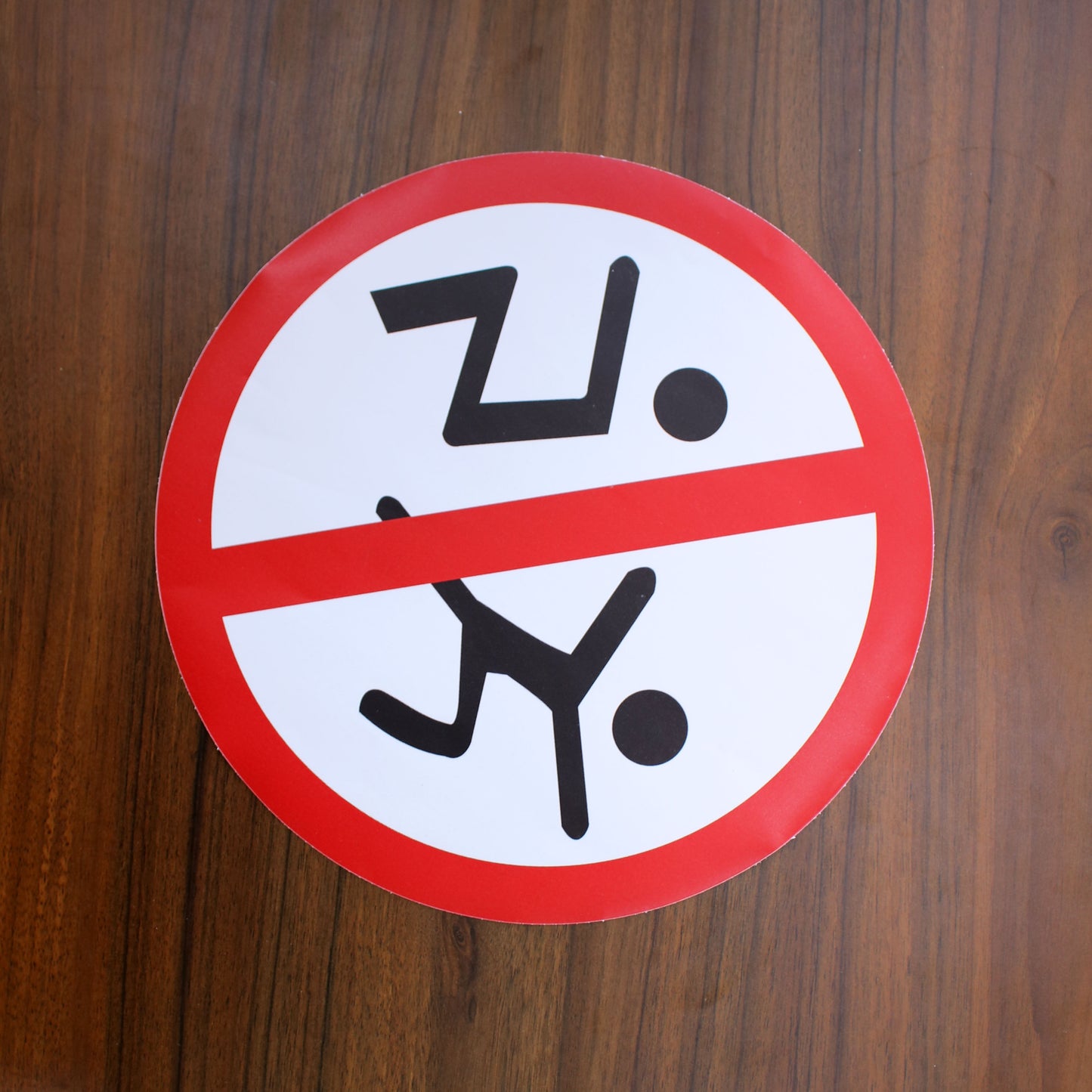 Removable round warning sign window glass double-sided sticker printing