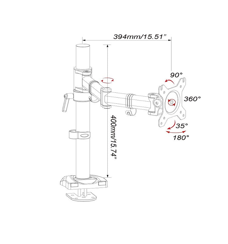 New design single arm monitor stand